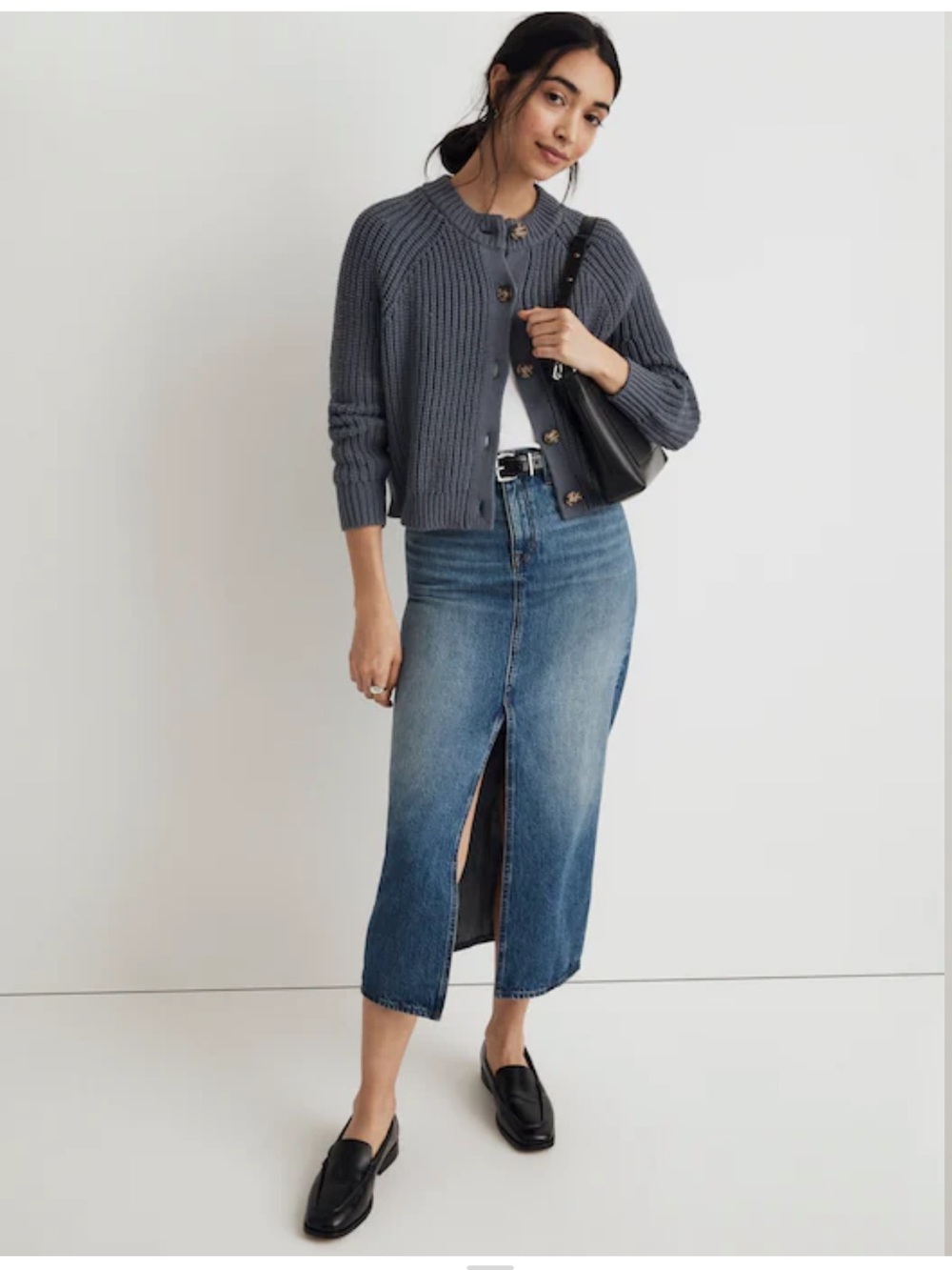 NWT Rib Raglan-Sleeve Cardigan Size M - Picture 2 of 8